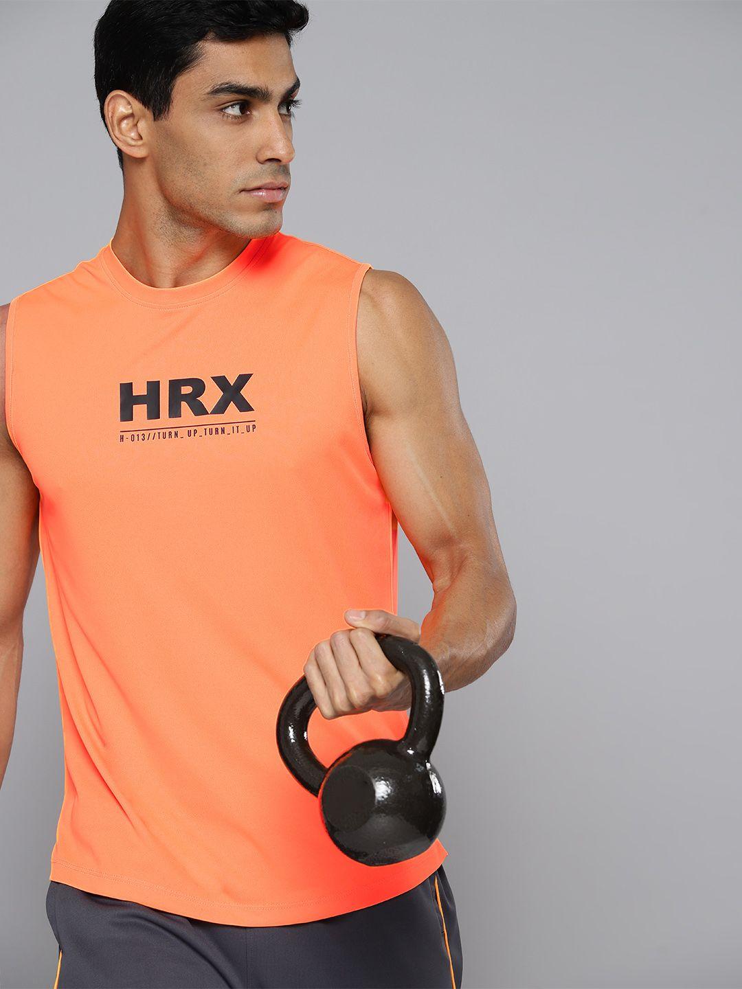 hrx by hrithik roshan rapid-dry printed training t-shirt