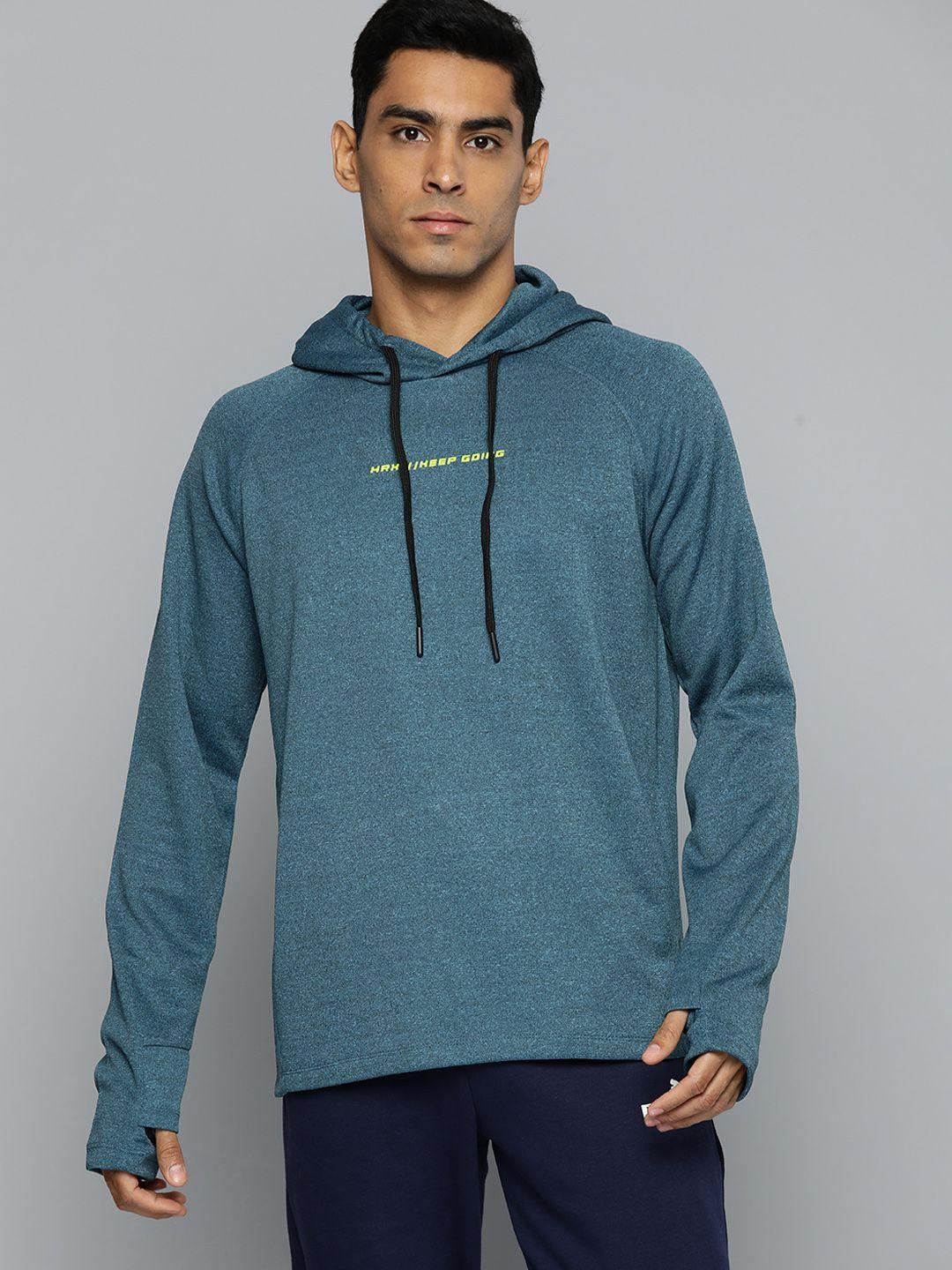 hrx by hrithik roshan rapid-dry running hooded sweatshirt