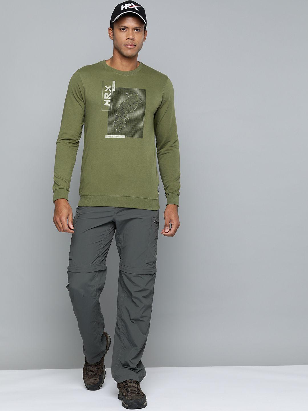 hrx by hrithik roshan regular fit outdoor sweatshirt