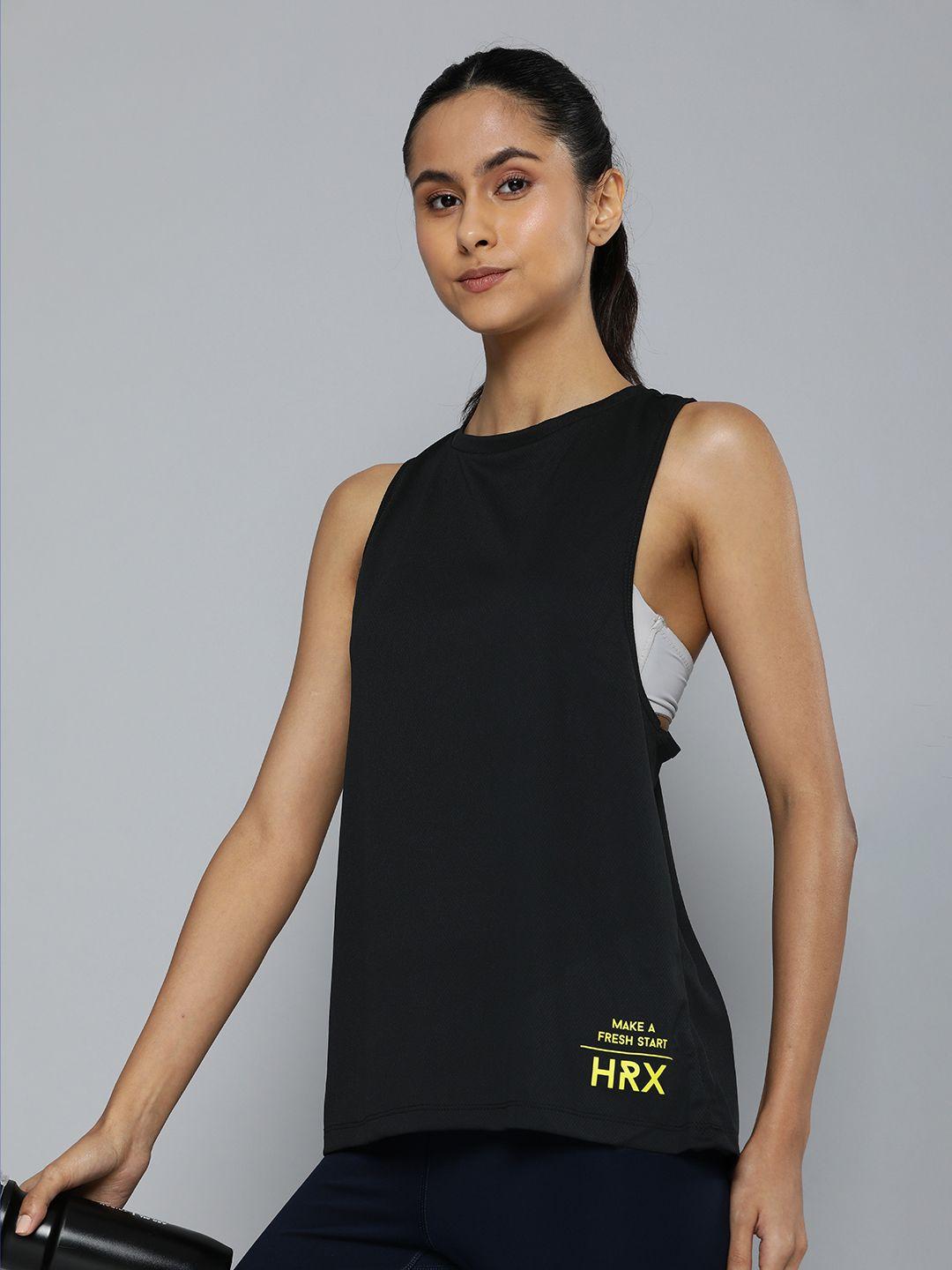 hrx by hrithik roshan round neck rapid-dry anti-microbial running tank top