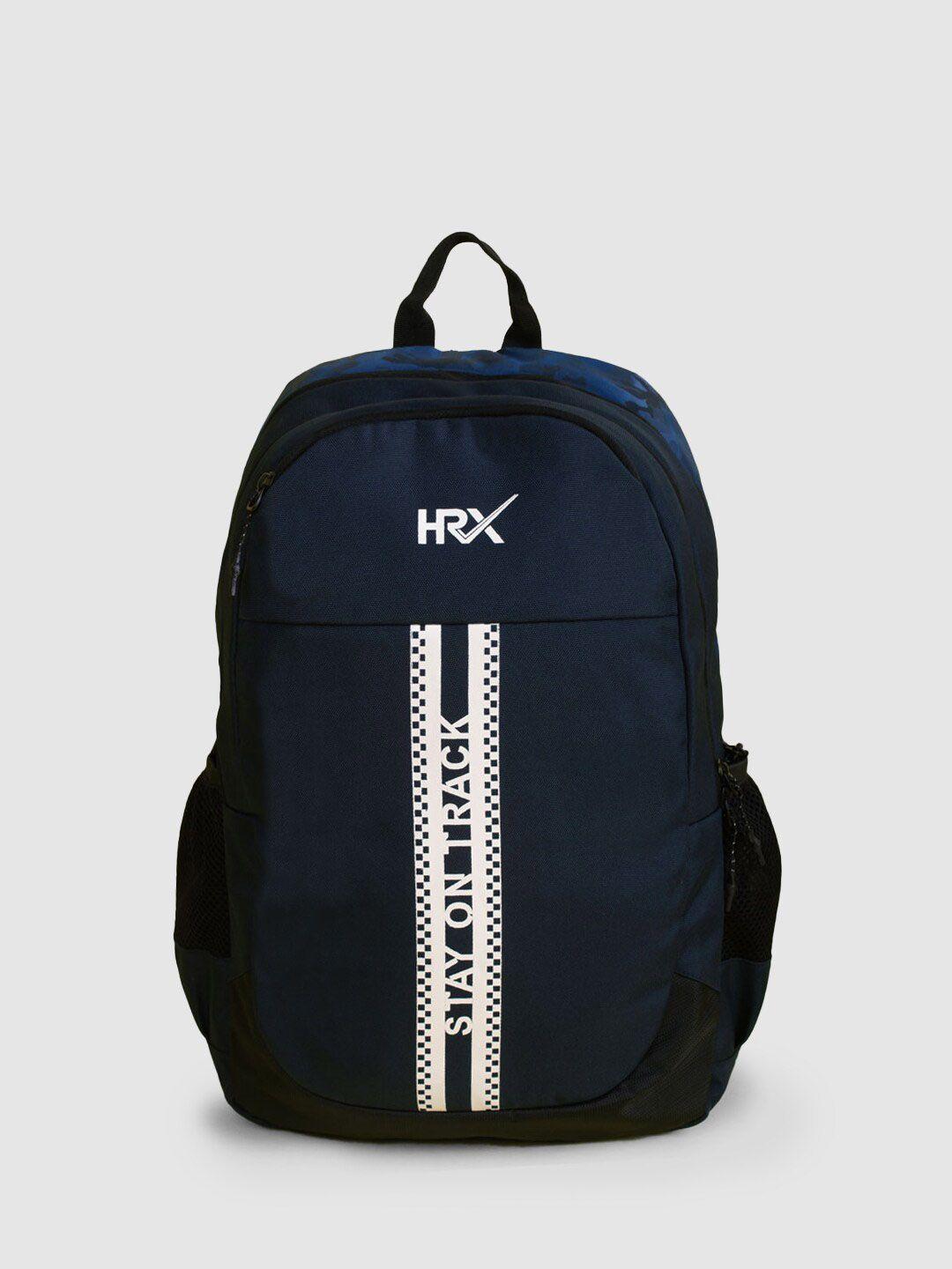 hrx by hrithik roshan typography printed backpack