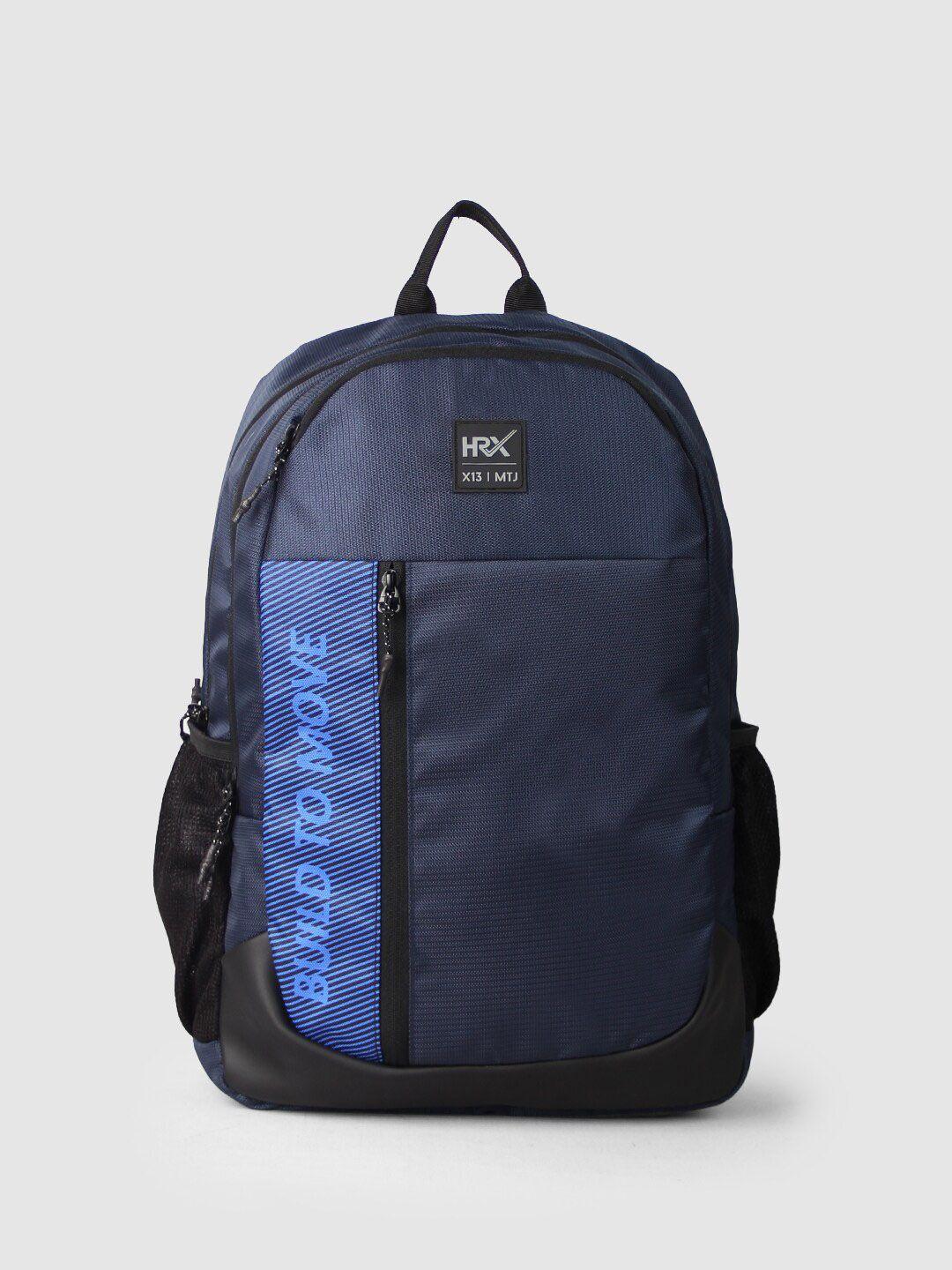 hrx by hrithik roshan typography printed backpack