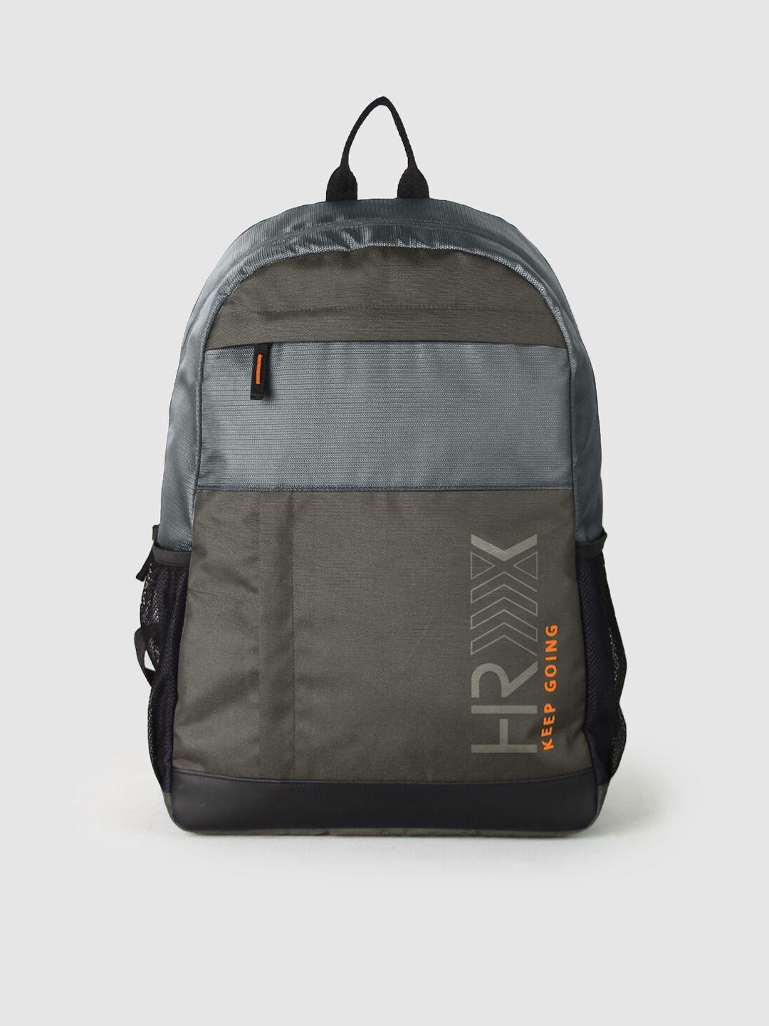 hrx by hrithik roshan typography printed backpack