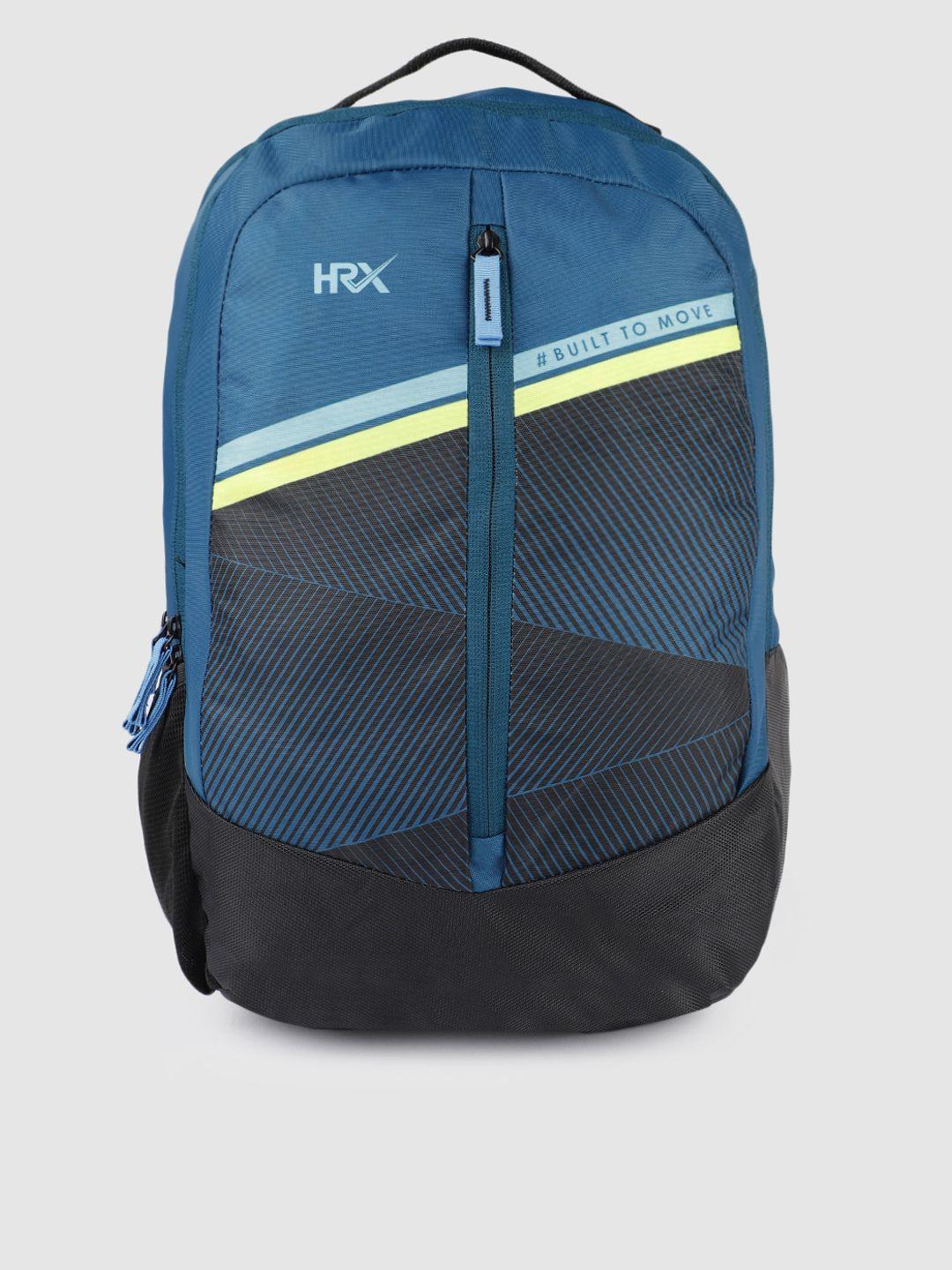 hrx by hrithik roshan unisex blue & black elevation backpack