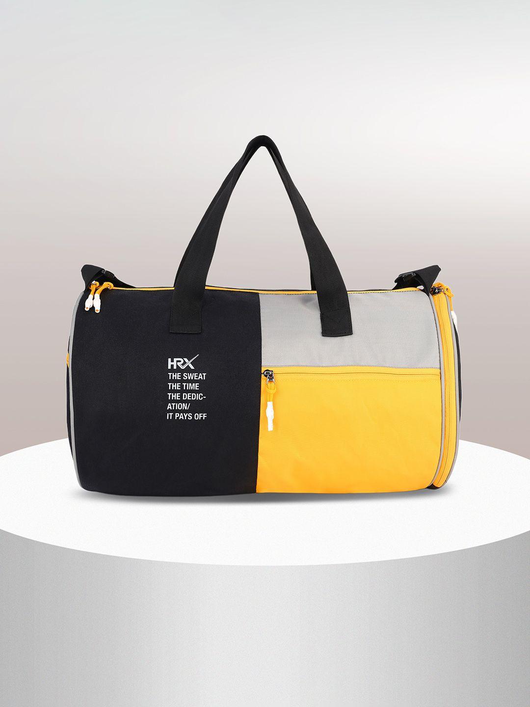 hrx by hrithik roshan unisex colorblocked duffel bag