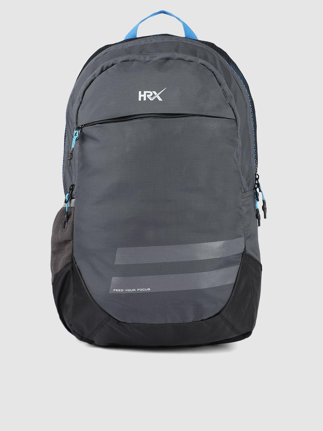 hrx by hrithik roshan unisex grey brand logo scandy backpack