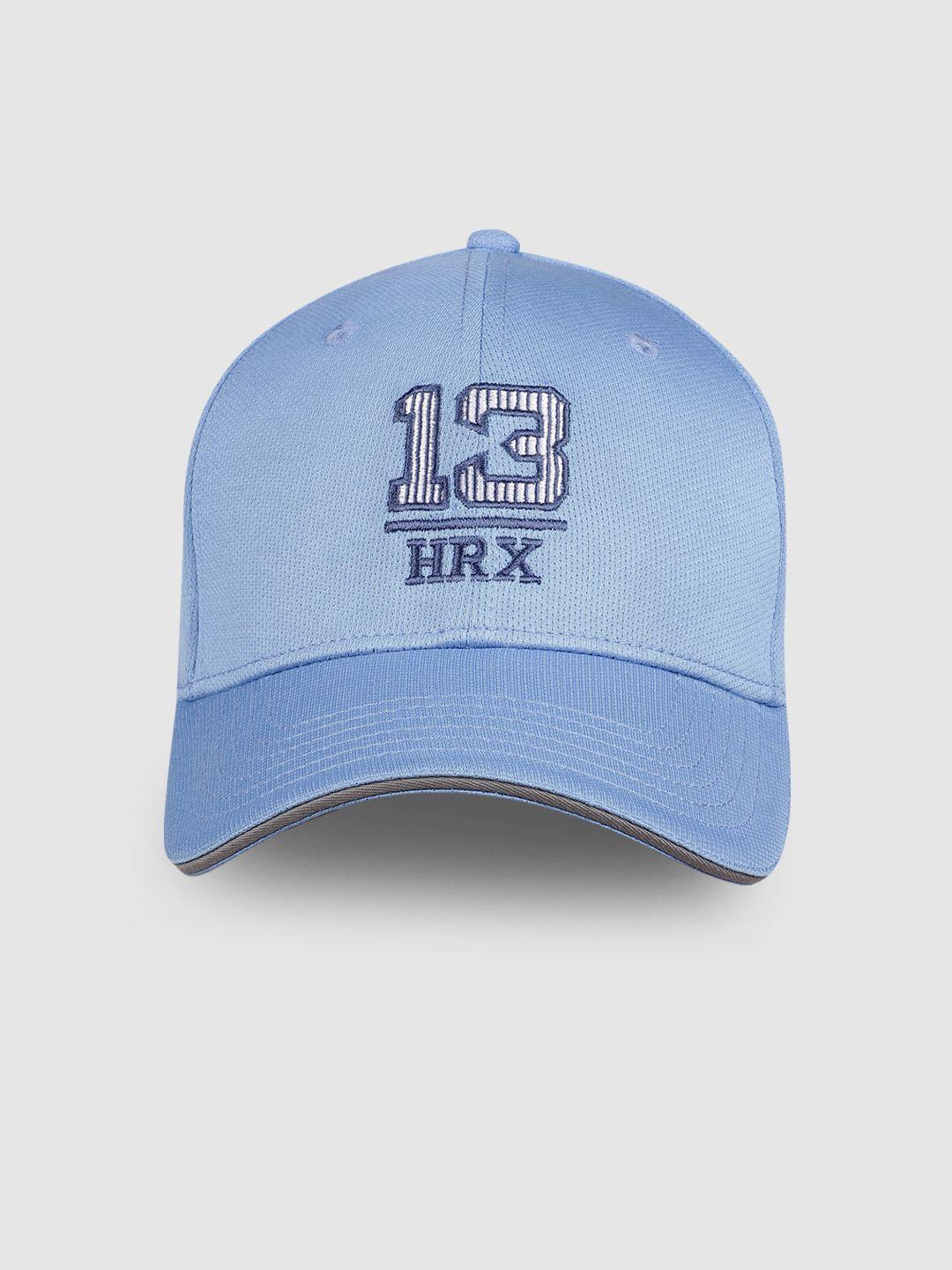 hrx by hrithik roshan unisex light blue embroidered baseball cap