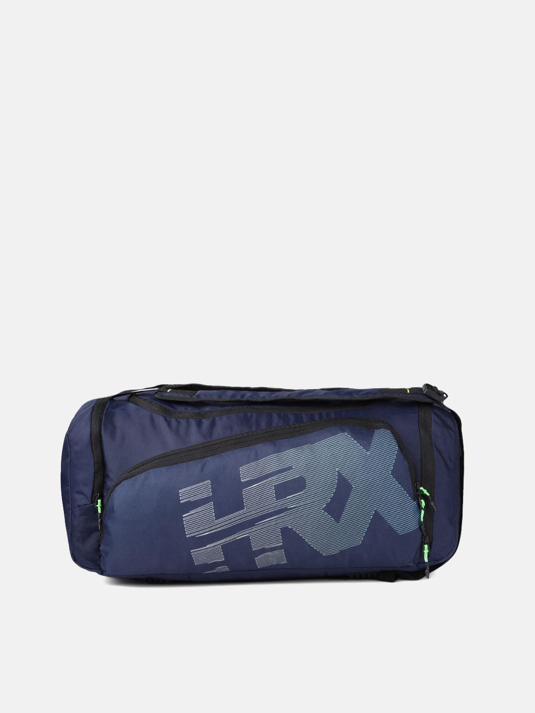 hrx by hrithik roshan unisex navy blue active tennis duffel bag cum backpack