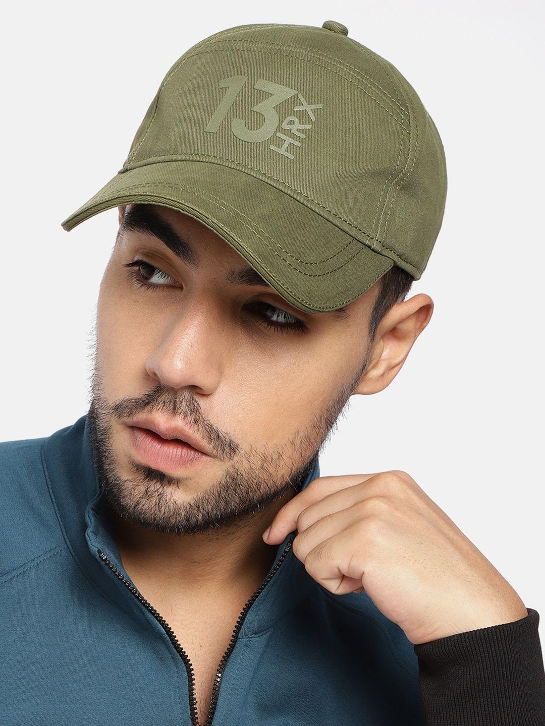 hrx by hrithik roshan unisex olive green cotton baseball cap