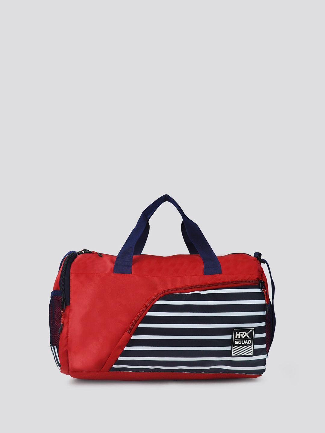 hrx by hrithik roshan unisex striped duffel bag