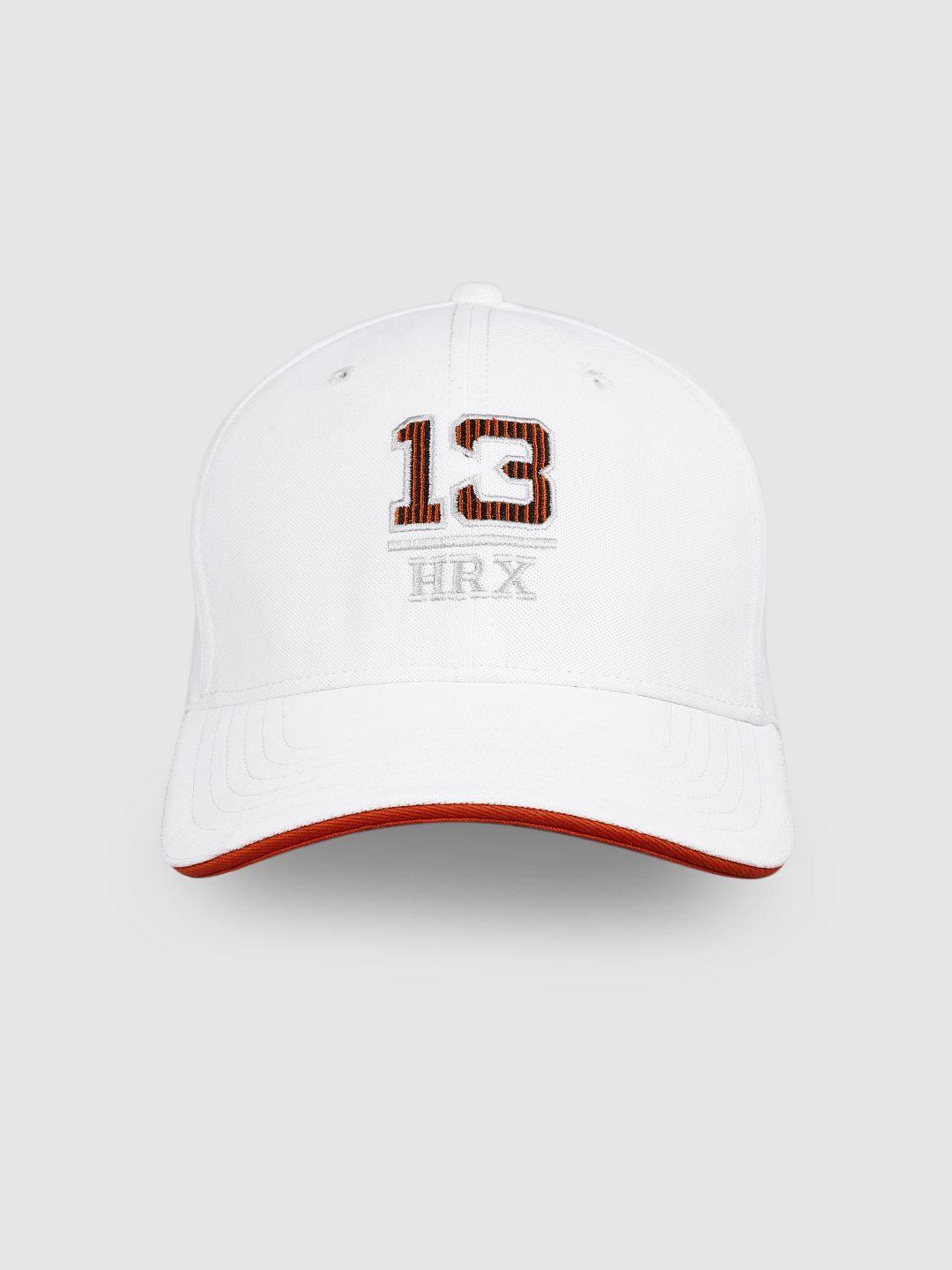 hrx by hrithik roshan unisex white embroidered baseball cap