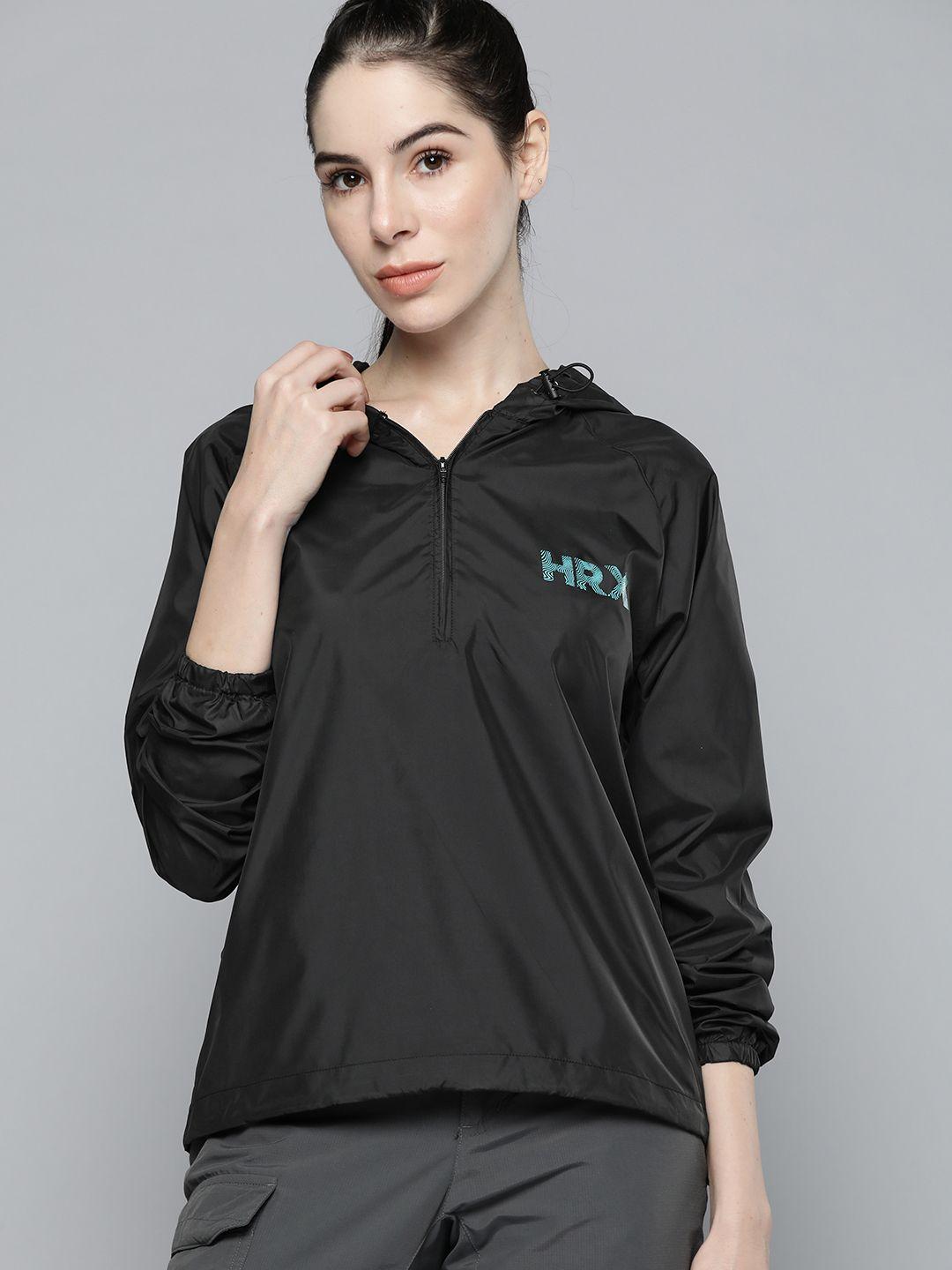 hrx by hrithik roshan women black outdoor sporty jacket