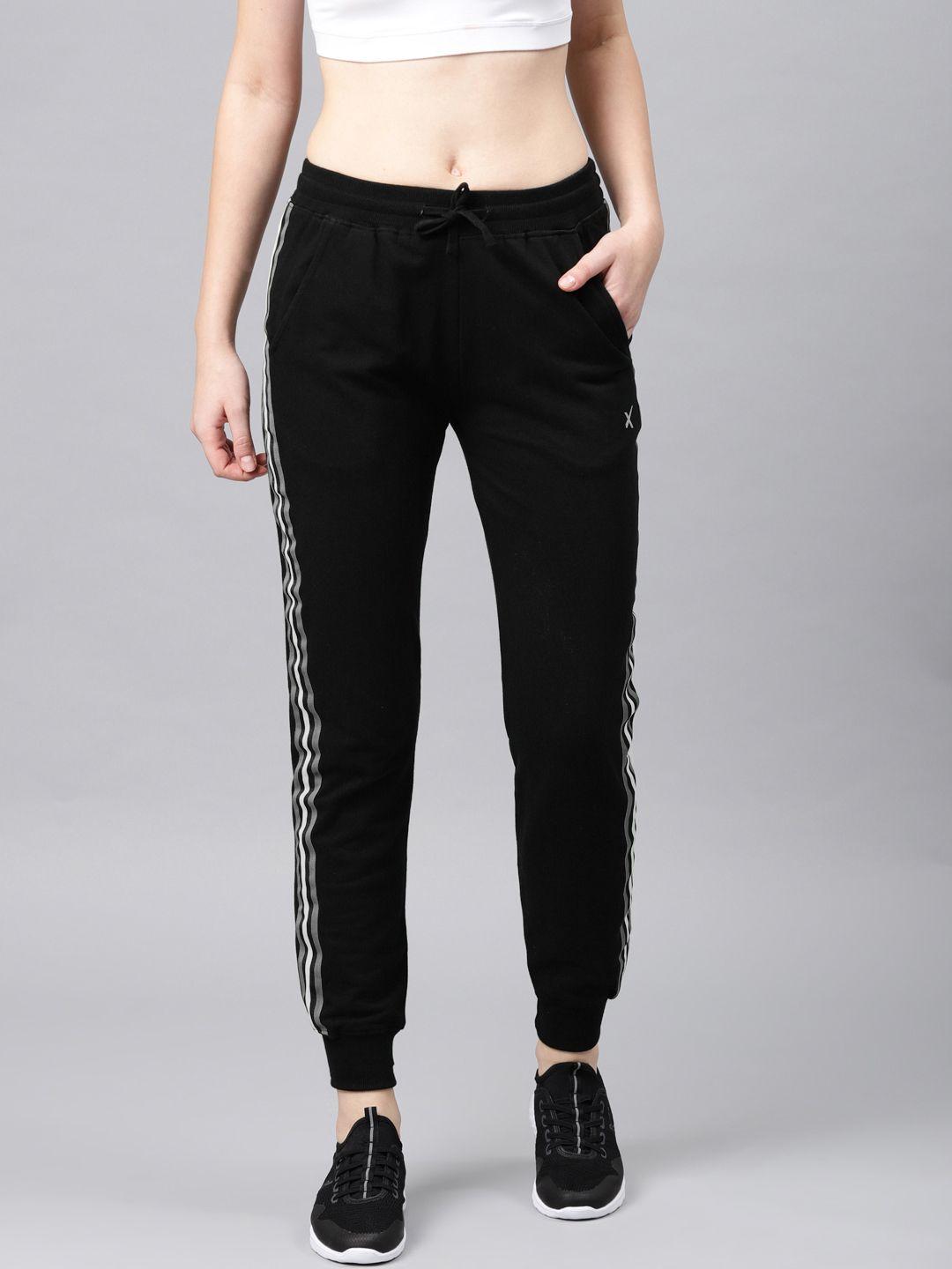 hrx by hrithik roshan women black slim fit swedish pop sports joggers