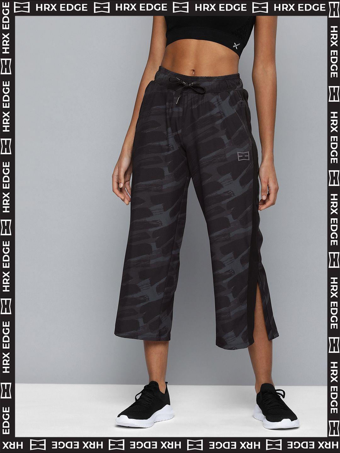 hrx by hrithik roshan women edge rapid-dry aop track pants