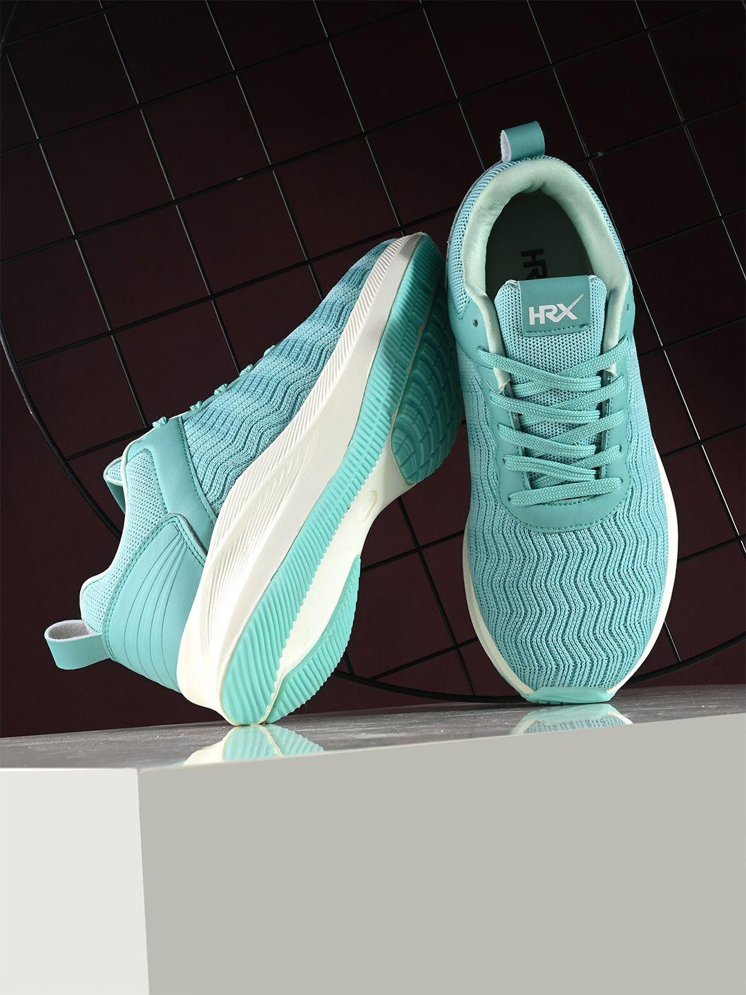 hrx by hrithik roshan women green mesh running non-marking shoes