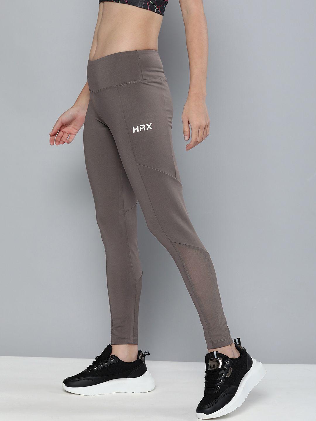 hrx by hrithik roshan women grey running rapid-dry technology tights