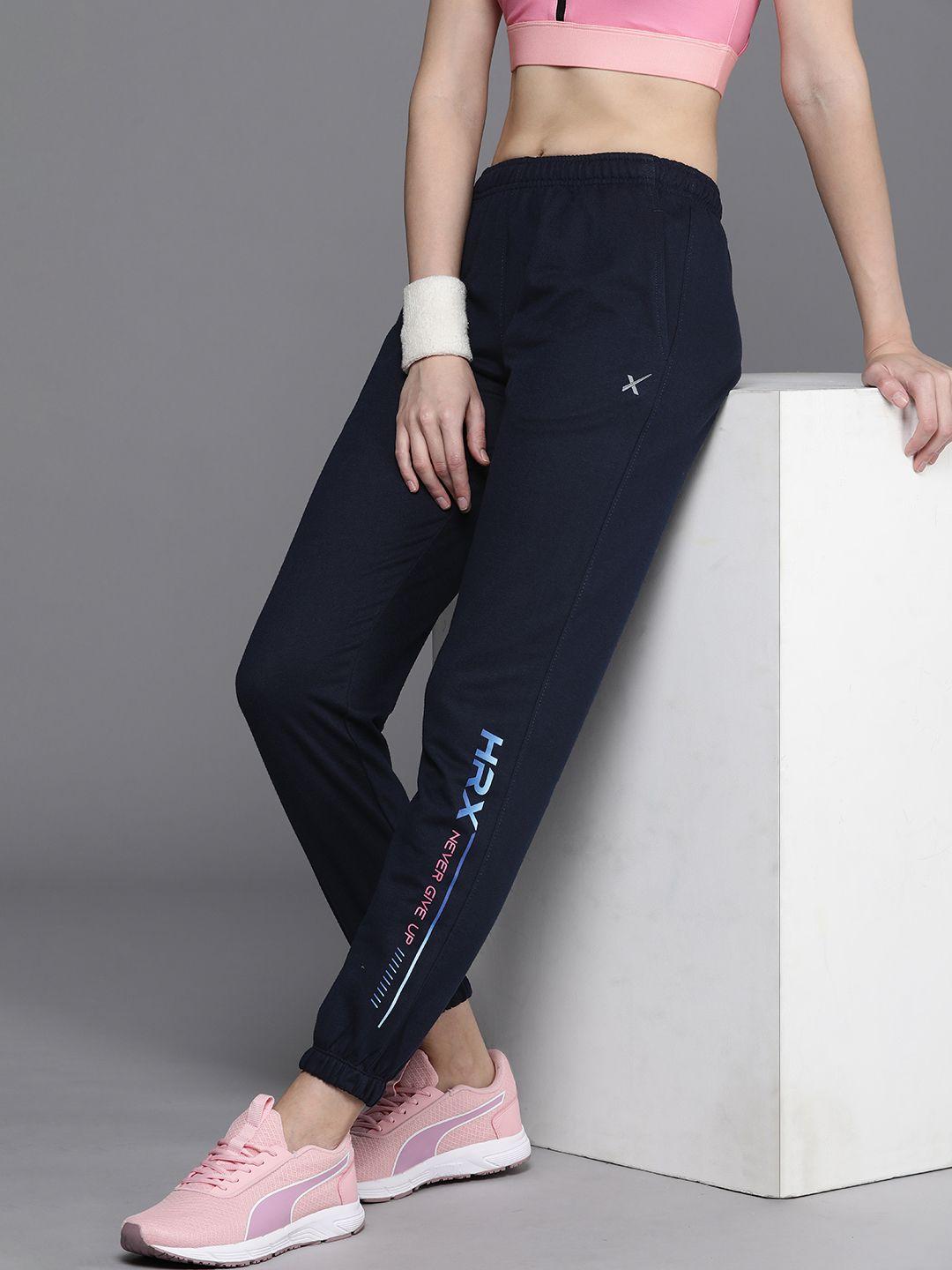 hrx by hrithik roshan women minimal printed antimicrobial training joggers