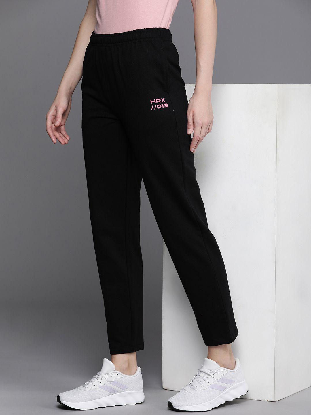 hrx by hrithik roshan women minimal printed training lifestyle track pants