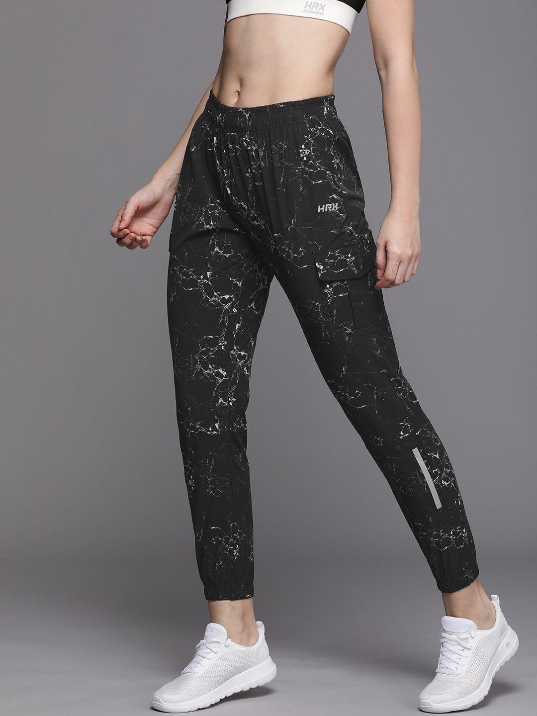 hrx by hrithik roshan women printed rapid-dry training joggers