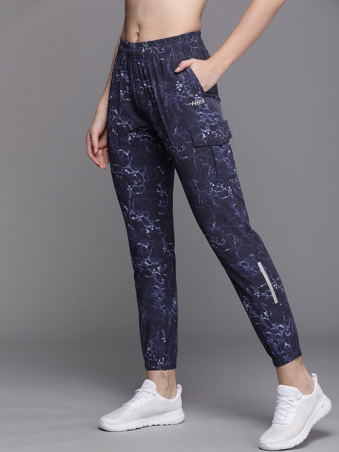 hrx by hrithik roshan women printed rapid-dry training joggers