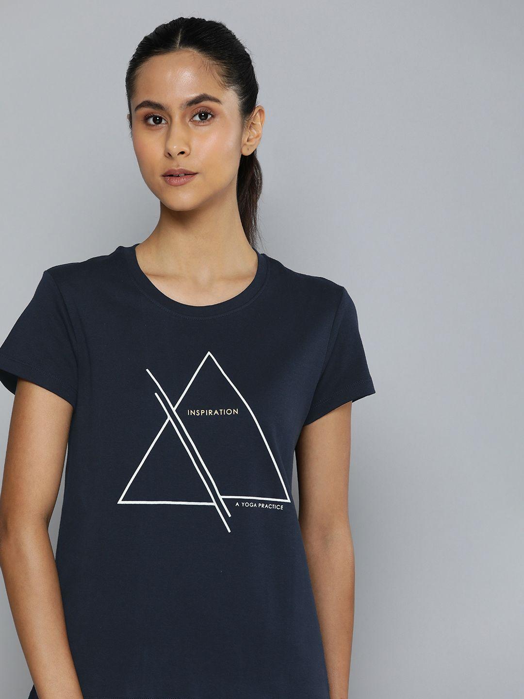 hrx by hrithik roshan women printed yoga t-shirt