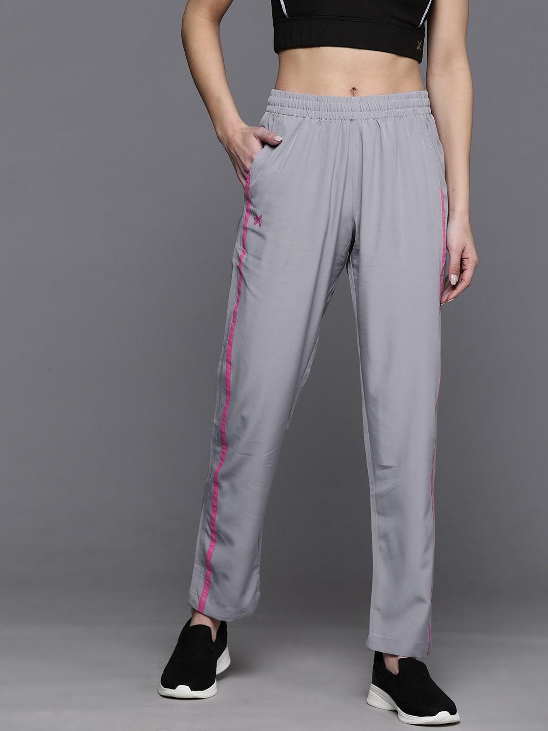hrx by hrithik roshan women rapid-dry training track pants with reflective detail