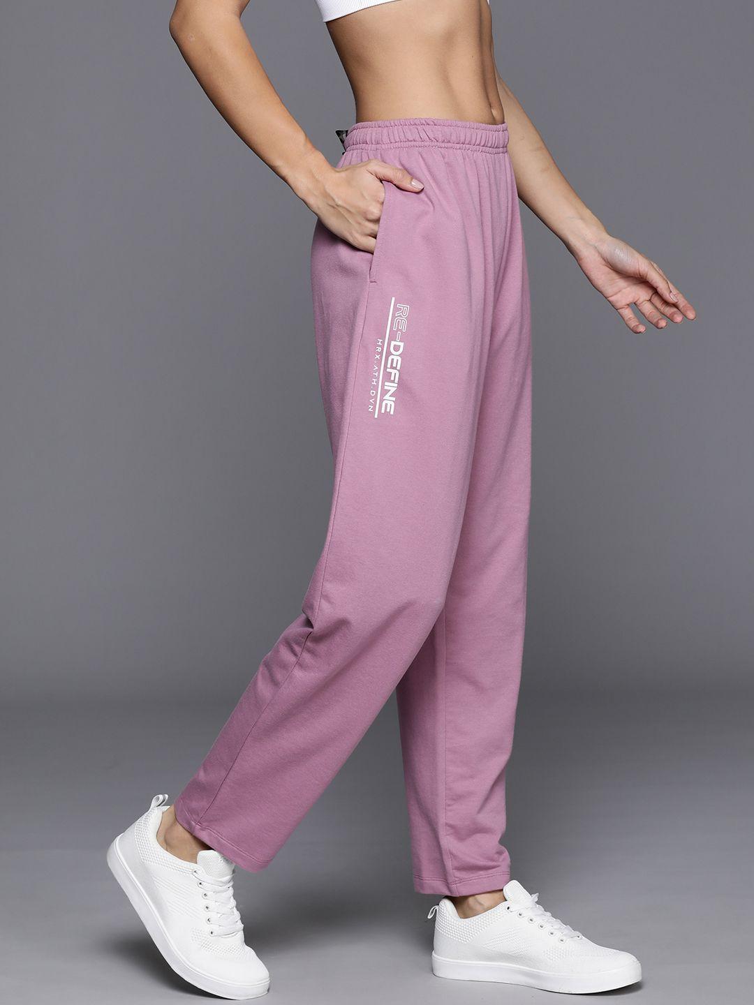 hrx by hrithik roshan women solid track pants