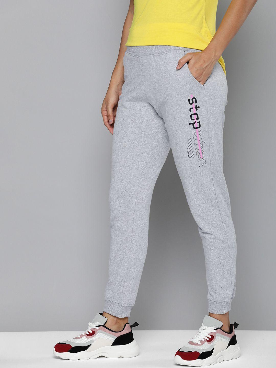 hrx by hrithik roshan women typography printed joggers