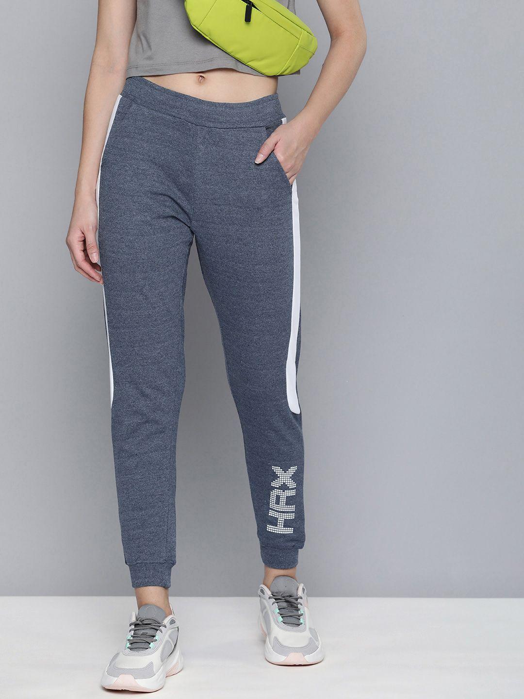 hrx by hrithik roshan women typography regular fit joggers