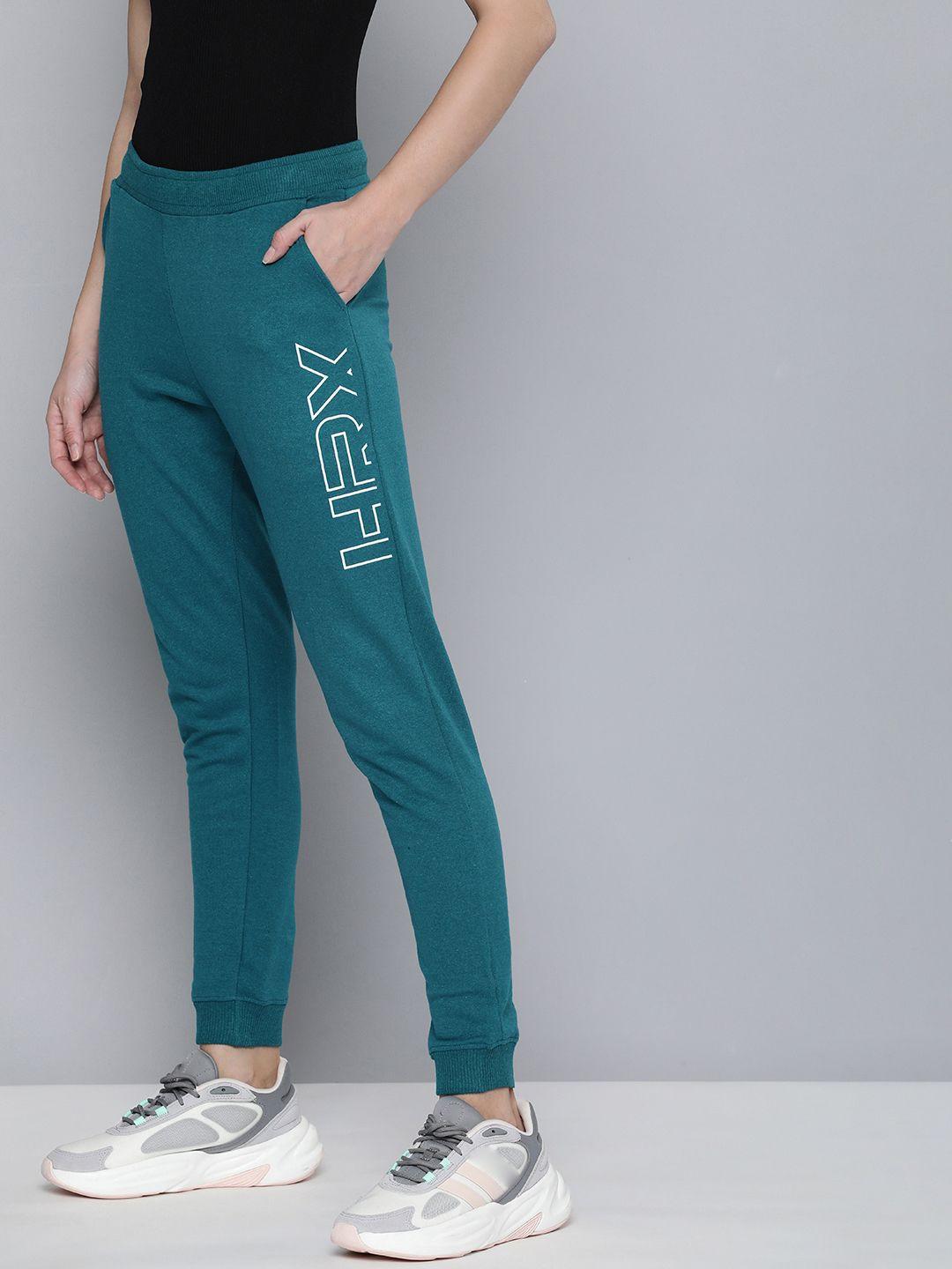 hrx by hrithik roshan women typography regular fit joggers