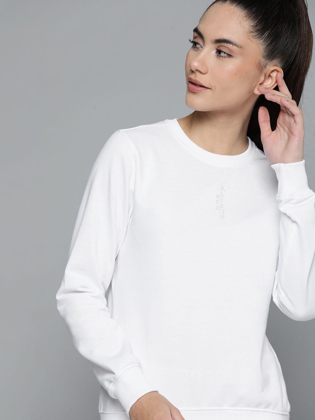 hrx by hrithik roshan women white sweatshirt