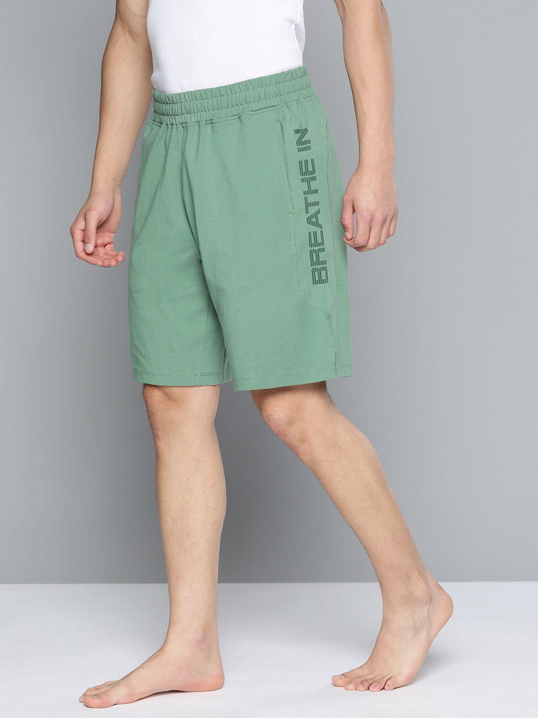 hrx by hrithik roshan yoga men rapid-dry typography shorts