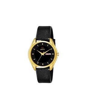 ht-gr353-blk-blk round-dial analogue watch