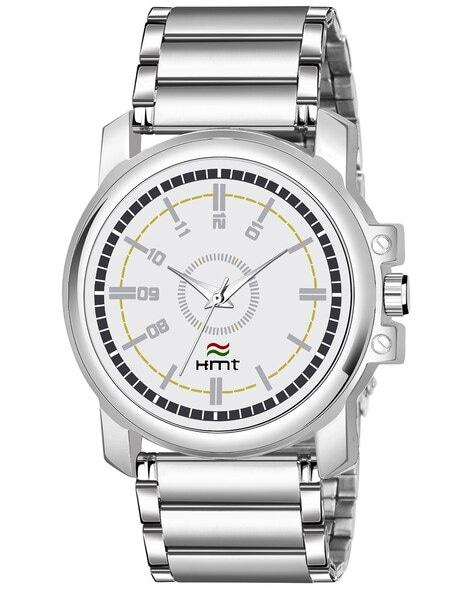 ht-gr811-wht-ch analogue watch with stainless steel strap