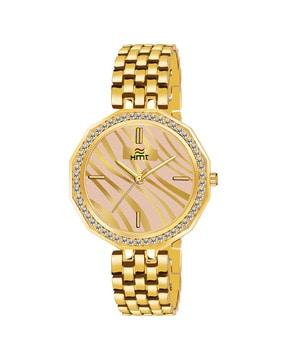 ht-lr0025-gld-gld water-resistant analogue watch