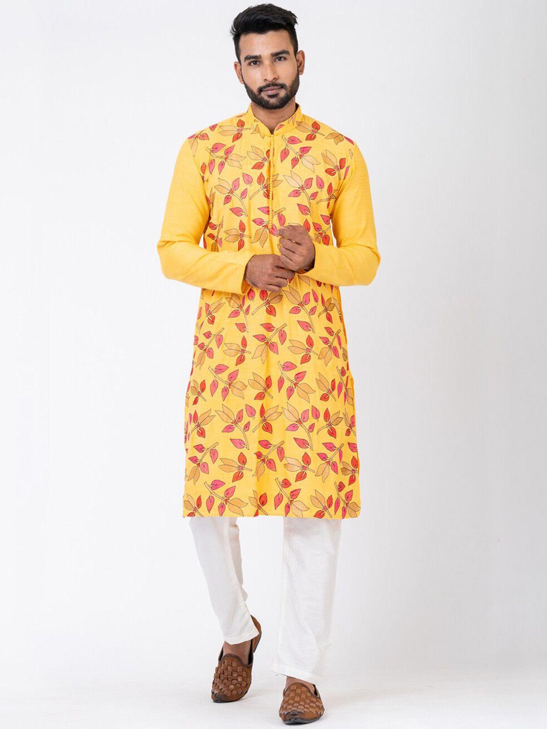 hu - handcrafted uniquely floral embroidered kurta