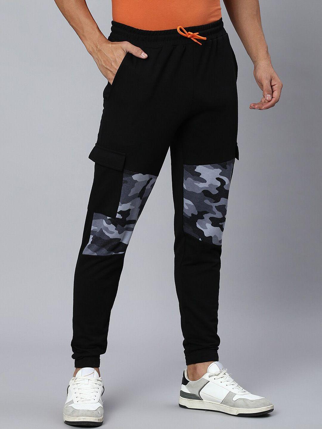hubberholme men abstract printed cotton joggers