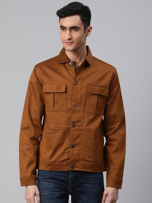 hubberholme bronze cotton regular fit denim jacket