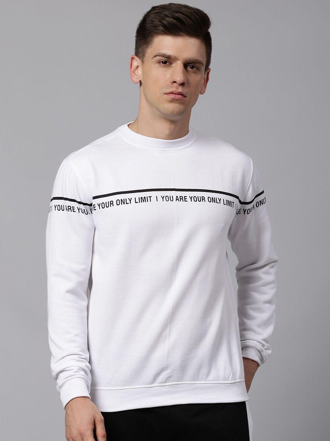 hubberholme men typography printed long sleeves sweatshirt