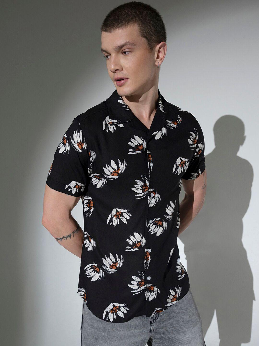 hubberholme oversized floral printed casual shirt