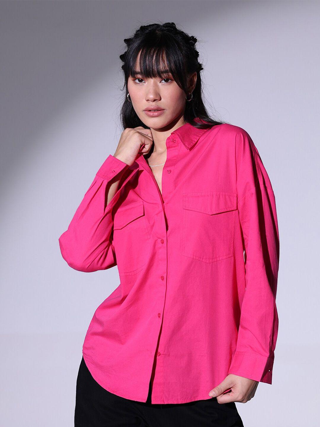 hubberholme relaxed spread collar oversized pure cotton casual shirt