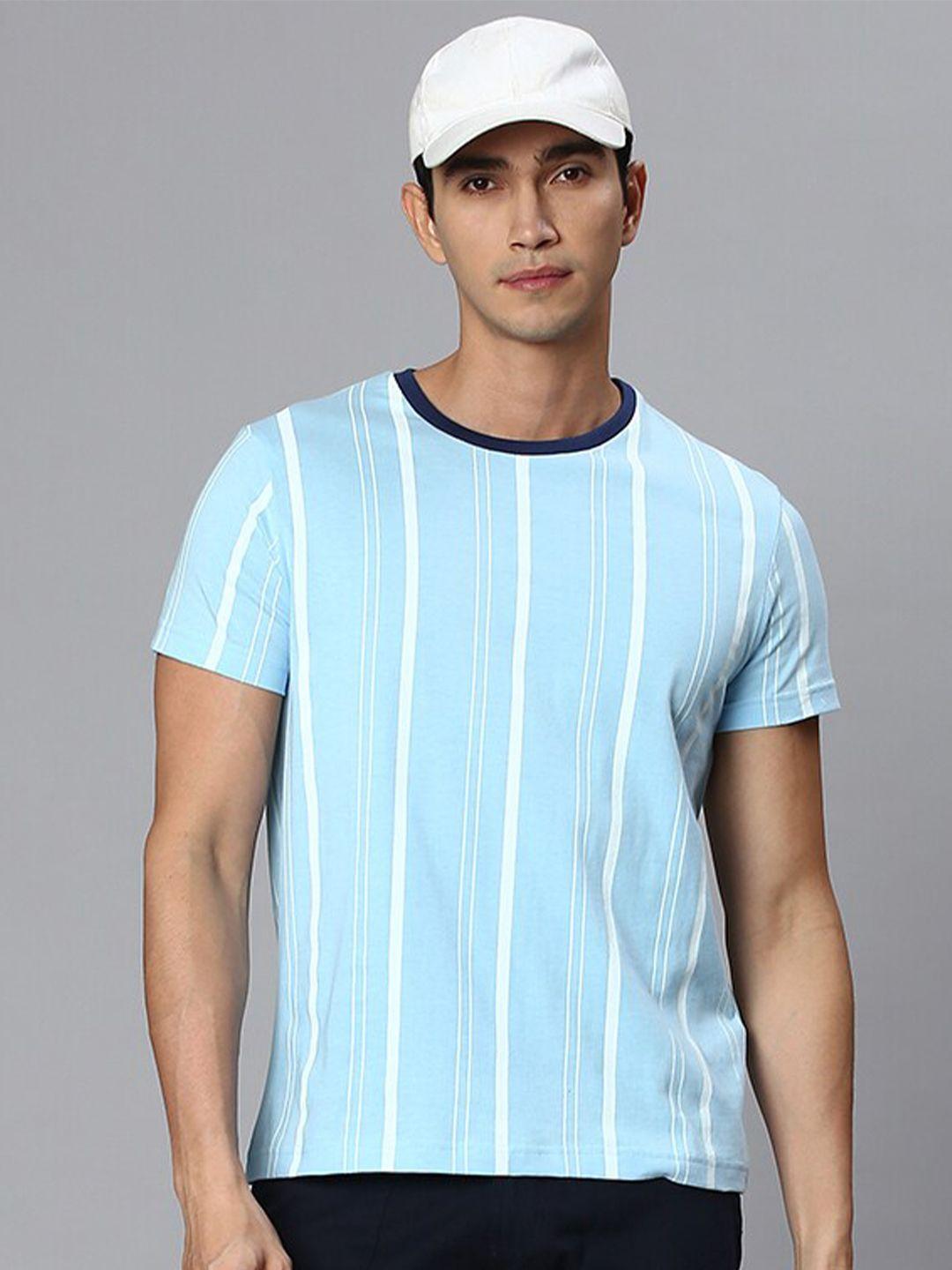 hubberholme striped round neck pure cotton t-shirt