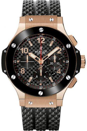 hublot big bang black dial automatic watch with rubber strap for men - 301.pb.131.rx