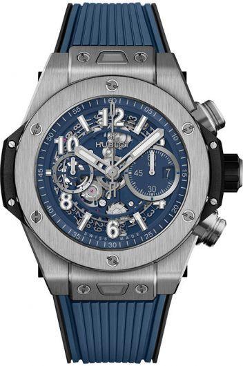 hublot big bang skeleton dial automatic watch with rubber strap for men - 421.nx.5170.rx