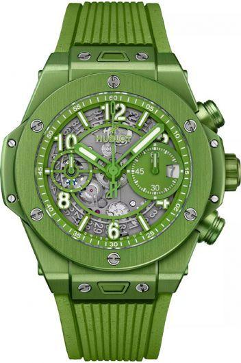 hublot big bang skeleton dial automatic watch with rubber strap for men - 441.ug.5220.rx.nes23