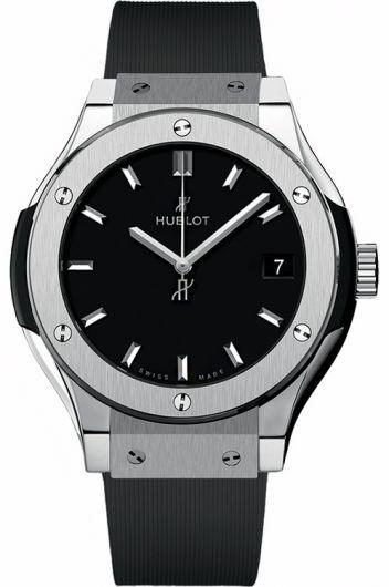 hublot classic fusion black dial quartz watch with rubber strap for women - 581.nx.1171.rx