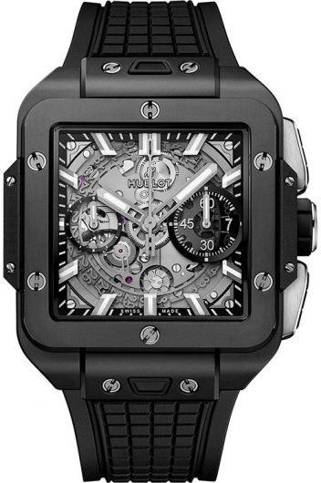 hublot shaped skeleton dial automatic watch with rubber strap for men - 821.ci.0170.rx