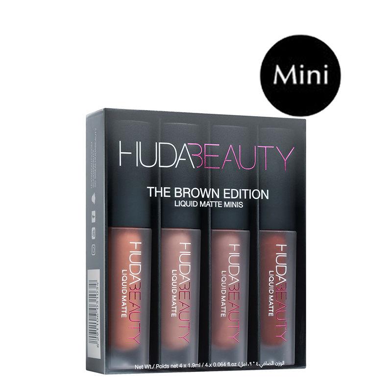 huda beauty liquid matte minis - the brown edition
