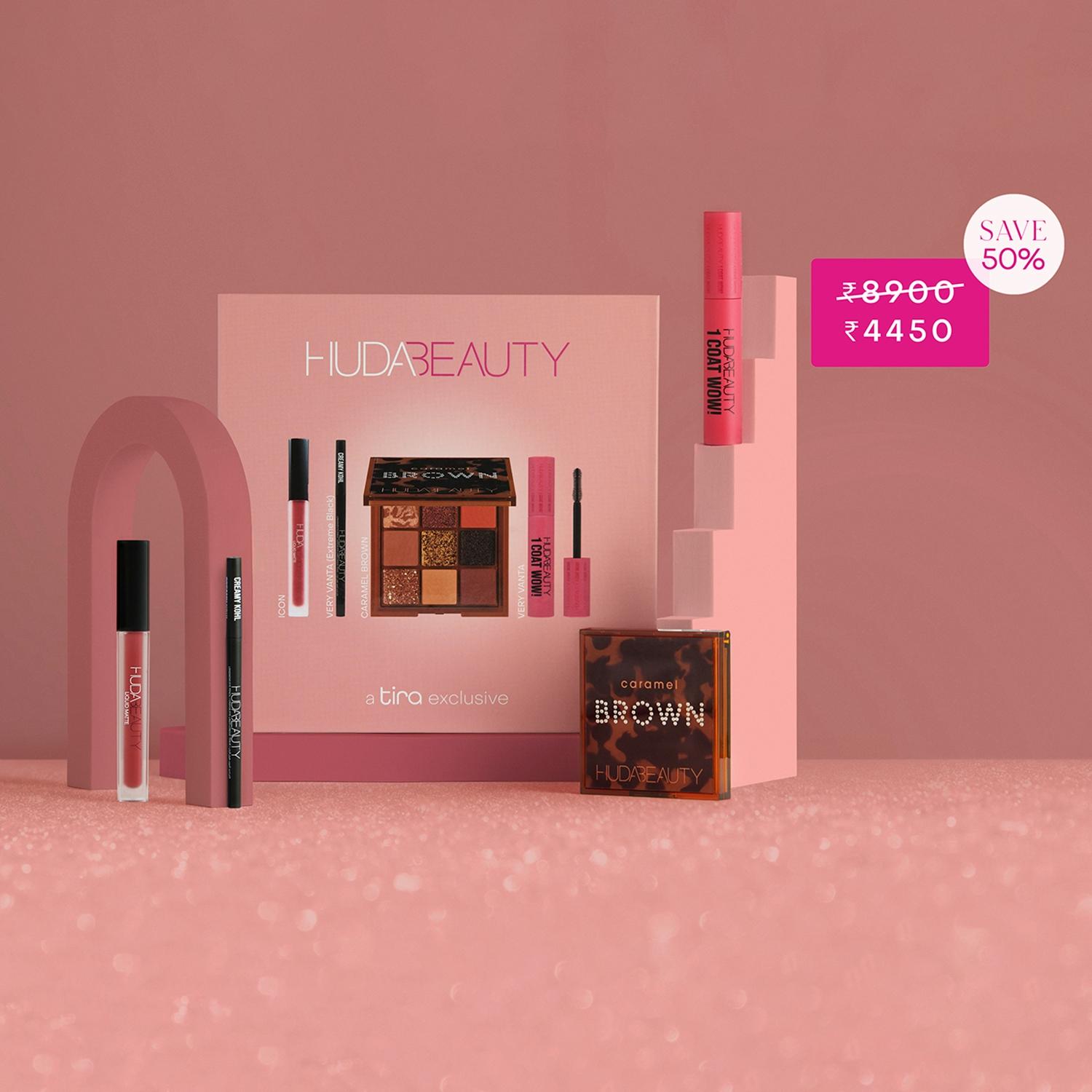 huda beauty x tira exclusive makeup kit (4pcs)
