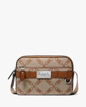 hudson empire logo jacquard utility crossbody bag